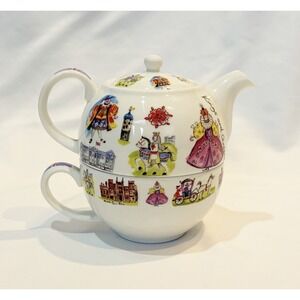 James Sadler "Great Britain" Scotland Tour Teapot Tea For One Tea Cup Bone China